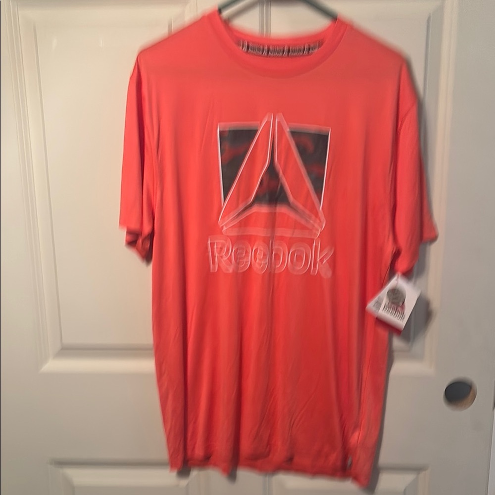Reebok Men's Vivid Coral Short Sleeve Tee
